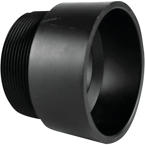 Charlotte Pipe 4 Inch Hub x MPT Male ABS Modifyer, ABS 00109 1400HA
