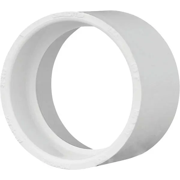 Charlotte Pipe 2 Inch Hub Schedule 40 DWV PVC Coupling, PVC 00100 1000HA