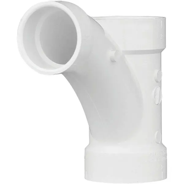 Charlotte Pipe 3 Inch x 3 Inch x 1-1/2 Inch Fire Reducing Branch Tee-Wye PVC Tee, PVC 00502 1200HA