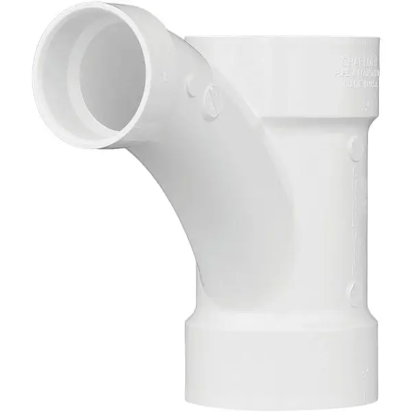 Charlotte Pipe 3 Inch x 3 Inch x 2 Inch Reducing Tee-Wye PVC Tee, PVC 00502 1400HA