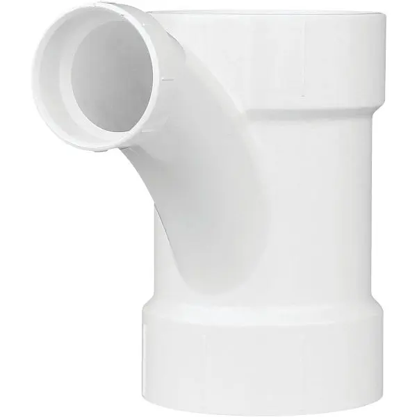Charlotte Pipe 4 Inch x 4 Inch x 2 Inch Reducing T-Fitting-Wye PVC Tee, PVC 00502 1600HA