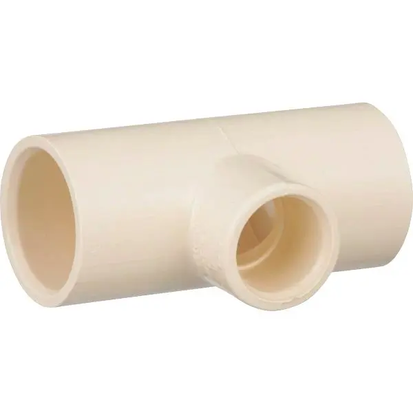 Charlotte Pipe 3/4 Inch x 3/4 Inch x 1/2 Inch Solvent Weldable CPVC Tee, CTS 02400 1800HA