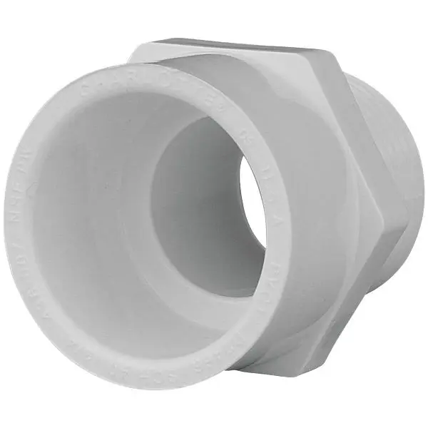 Charlotte Pipe 3/4 Inch x 3/4 Inch Schedule 40 Male PVC Modifyer, 25 per case, PVC 02109 0800HA
