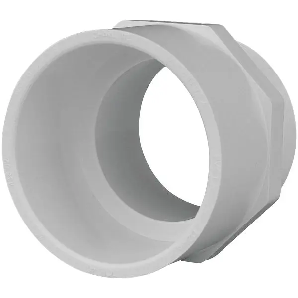 Charlotte Pipe 2 Inch x 2 Inch Schedule 40 Male PVC Modifyer, PVC 02109 1600HA