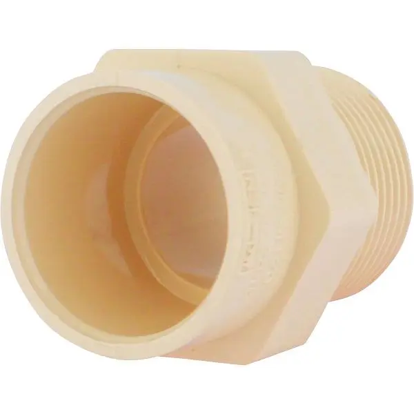 Charlotte Pipe 1 Inch Male Coarse Thread to CPVC Modifyer, CTS 02109 1000HA