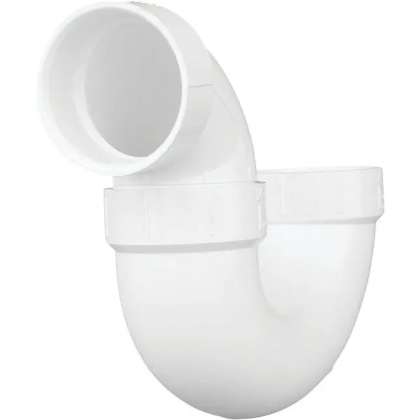 Charlotte Pipe 2 Inch Pure White PVC P-Trap, PVC 00706X 0800HA