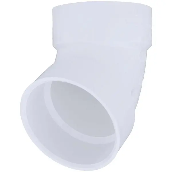 Charlotte Pipe 4 Inch Schedule 40 60 Degrees DWV PVC Long Radius Elbow (1/6 Bend), PVC 00319 1200HA
