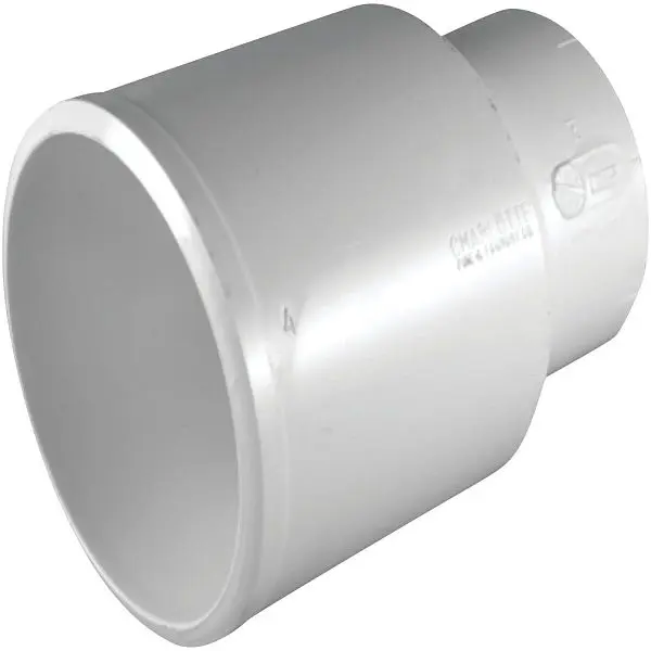 Charlotte Pipe 4 Inch Schedule 30 DWV 600 Series PVC Grooved Coupling, PVC 01117 0600HA