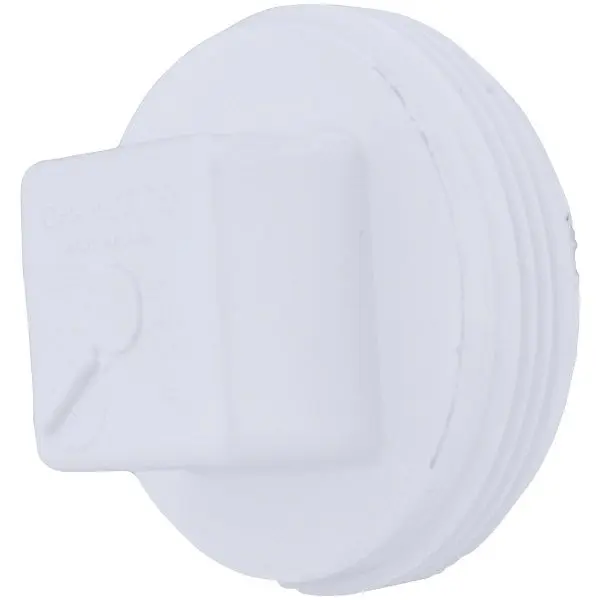 Charlotte Pipe 2 Inch Schedule 40 DWV Cleanout PVC Plug, PVC 00106 0800HA