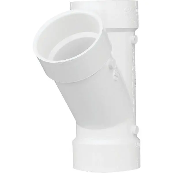 Charlotte Pipe 3 Inch Schedule 40 DWV Hub PVC Wye, PVC 00600 1200HA