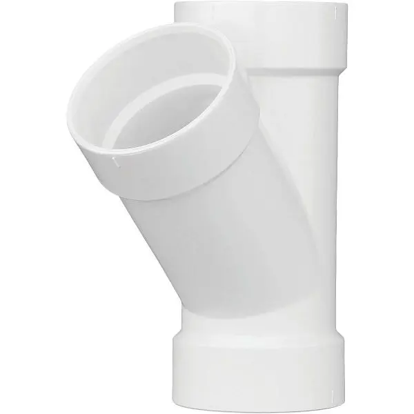 Charlotte Pipe 4 Inch Schedule 40 DWV Hub PVC Wye, PVC 00600 1400HA