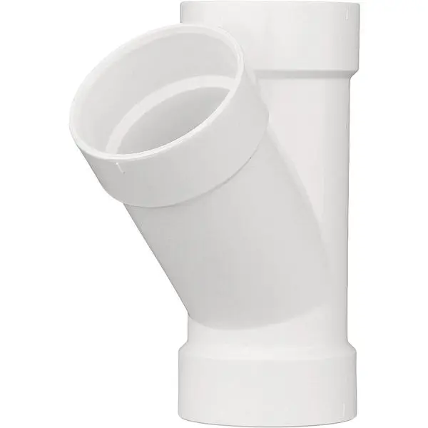Charlotte Pipe 6 Inch Schedule 40 DWV Hub PVC Wye, PVC 00600 1600HA