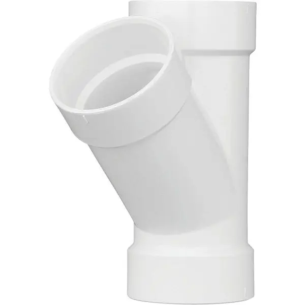 Charlotte Pipe 3 Inch Schedule 30 DWV Hub PVC Wye, PVC 01600 0600HA