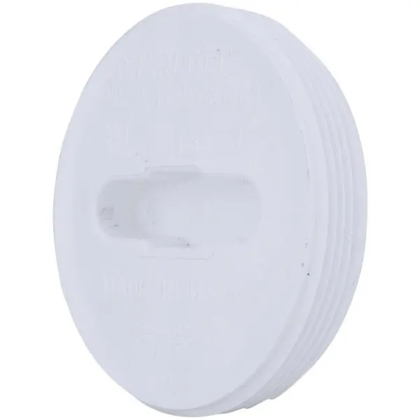 Charlotte Pipe 4 Inch Schedule 40 DWV Toe-Saver PVC Floor Plug, PVC 00110 1000HA