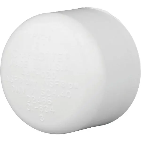 Charlotte Pipe 2 Inch Schedule 40 Pressure Slip PVC Dome Cap, PVC 02116 1600HA