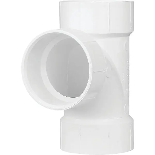 Charlotte Pipe 3 Inch Schedule 40 Sanitary PVC Pipe Tee, PVC 00400 1200HA