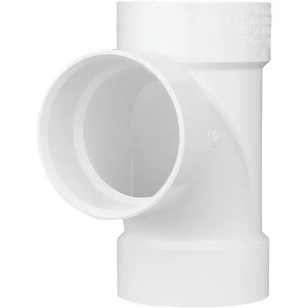 Charlotte Pipe 3 Inch Schedule 30 Sanitary PVC Tee, PVC 01400 0600HA