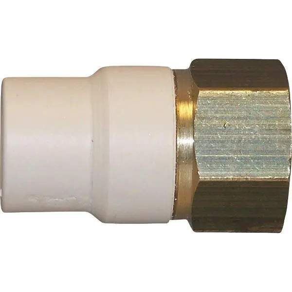 Charlotte Pipe 3/4 Inch Slip x Brass FIP CPVC Transition Modifyer, CTS 02206B 0800HA