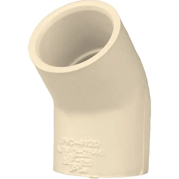 Charlotte Pipe 3/4 Inch Slip x Slip 45 Degrees CPVC Elbow (1/8 Bend), CTS 02309 0800HA