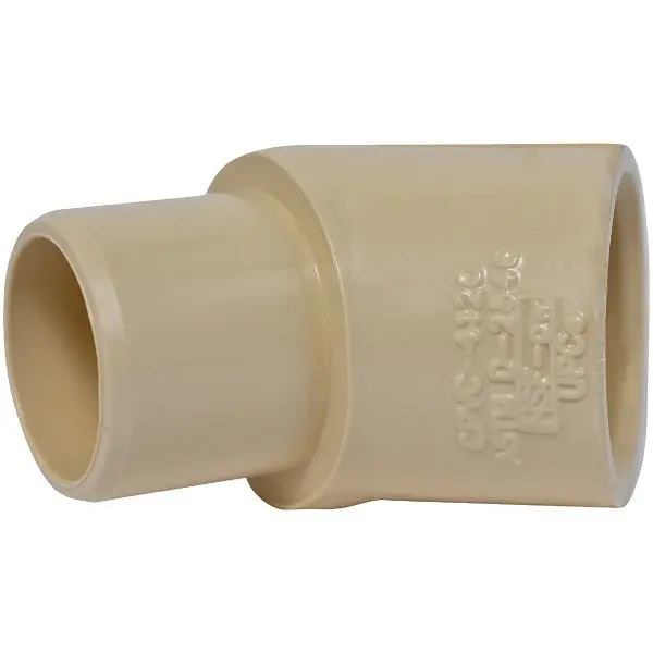 Charlotte Pipe 1/2 Inch Slip x Slip 45 Degrees CPVC Street Reducing Elbow (1/8 Bend), CTS 02310 0600HA
