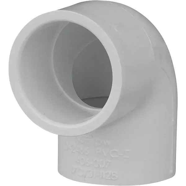 Charlotte Pipe 3/4 Inch Slip x Slip Schedule 40 90 Degrees PVC Elbow (1/4 Bend), 25 per case, PVC 02300 0800HA
