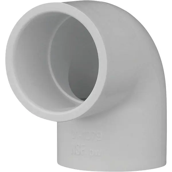 Charlotte Pipe 1 Inch Slip x Slip Schedule 40 90 Degrees PVC Socket Weld Elbow (1/4 Bend), 25 per case, PVC 02300 1000HA