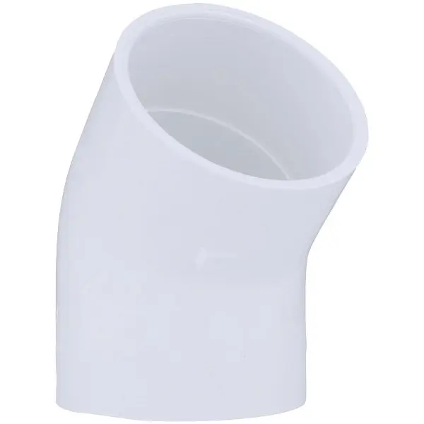Charlotte Pipe 3 Inch Slip x Slip Schedule 40 45 Degrees PVC Long Radius Elbow (1/8 Bend), PVC 02309 1800HA