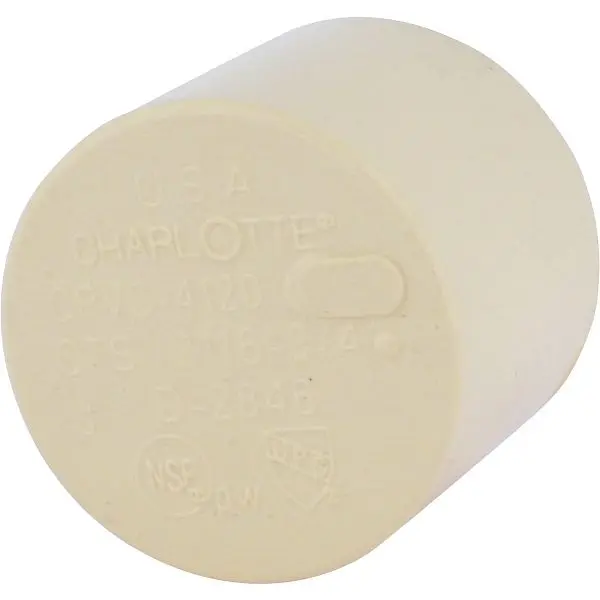 Charlotte Pipe 3/4 Inch Slip Solvent Weld CPVC End Cap, CTS 02116 0800