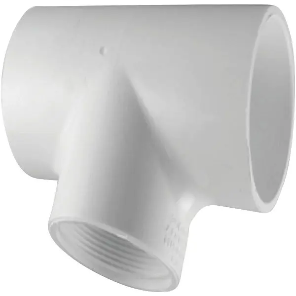 Charlotte Pipe 3/4 Inch Solvent Weld x FIP Schedule 40 PVC Branch Tee, PVC 02401 0800HA