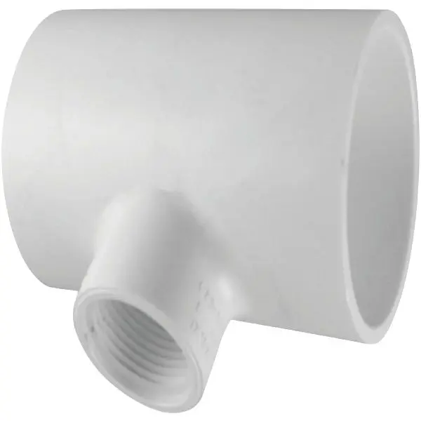 Charlotte Pipe 1 Inch Solvent Weld x 3/4 Inch FIP Schedule 40 PVC Tee, PVC 02401 3300HA