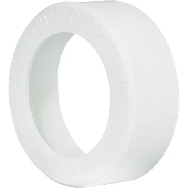 Charlotte Pipe 2 Inch SPG x 1-1/2 Inch Hub Schedule 40 DWV Flush PVC Bushing, PVC 00107 1000HA