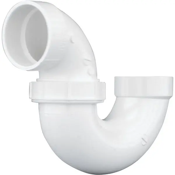 Charlotte Pipe 2 Inch White PVC P-Trap Union, PVC 00708P 1000HA
