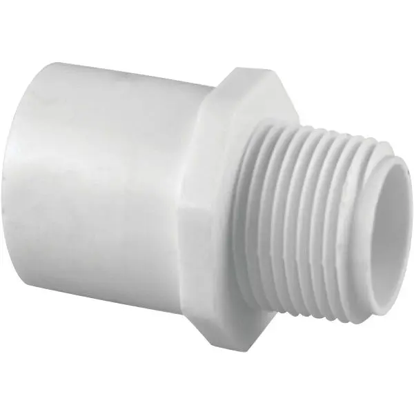 Charlotte Pipe Schedule 40 3/4 Inch MPT x 3/4 Inch FTP PVC Riser Extension, PVC 02103 0800HA