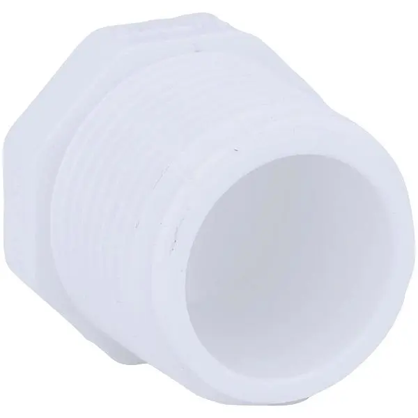 Charlotte Pipe Threaded Schedule 40 DWV 3/4 Inch MIP PVC Plug, PVC 02113 0800HA