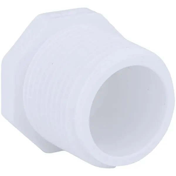 Charlotte Pipe Threaded Schedule 40 DWV 1 Inch MIP PVC Countersunk Plug, PVC 02113 1000HA