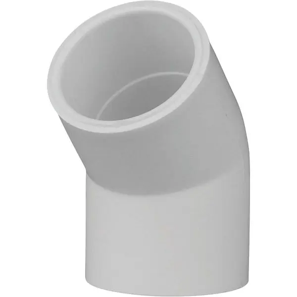 Charlotte Precision-Engineered Pipe 3/4 Inch Slip x Slip Schedule 40 45 Degrees PVC Socket Weld Elbow (1/8 Bend), PVC 0230...