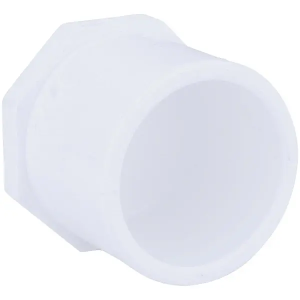 Charlotte Rust-Resistant Pipe Schedule 40 1-1/4 Inch Spigot PVC Spigot Plug, PVC 02118 1400HA Charlotte Pipe