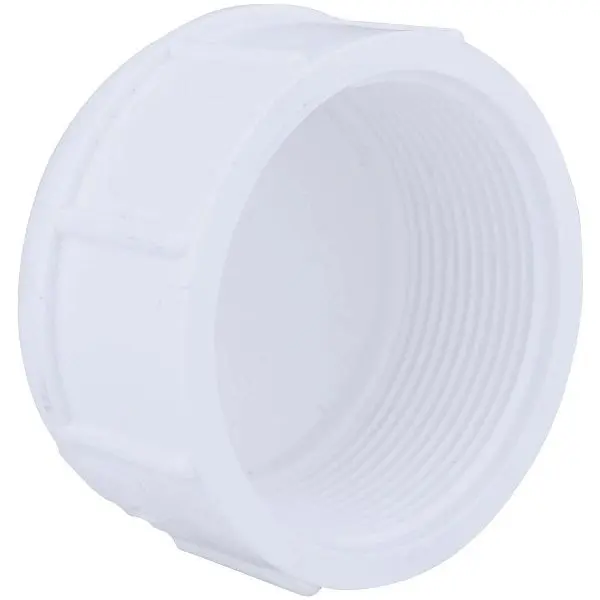 Charlotte Small Pipe 2 Inch FIP Schedule 40 Threaded PVC Cap, PVC 02117 1800HA Charlotte Pipe