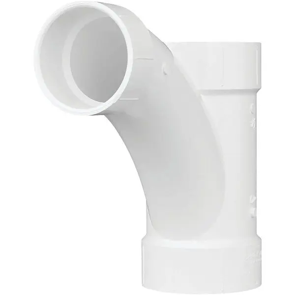 Charlotte Specialty Pipe 4 Inch x 4 Inch x 3 Inch Reducing Tee-Wye PVC Tee, PVC 00502 1800HA Charlotte Pipe