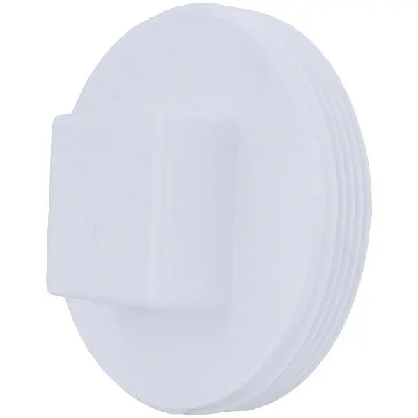 Charlotte Specialty Pipe 4 Inch Schedule 40 DWV Cleanout PVC Plug, PVC 00106 1200HA Charlotte Pipe