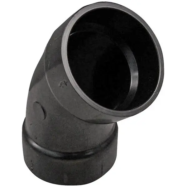 Charlotte Time-Tested Pipe 2 Inch Hub x Hub 45 Degrees ABS Elbow (1/8 Bend), ABS 00321 0800HA Charlotte Pipe