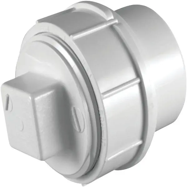 Charlotte Universal Pipe 3 Inch Schedule 30 DWV PVC Cleanout Threaded Plug, PVC 01105X 0600HA Charlotte Pipe