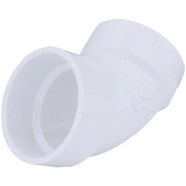 Charlotte Updated Pipe 2 Inch Schedule 40 60 Degrees DWV PVC Elbow (1/6 Bend), PVC 00319 0800HA Charlotte Pipe