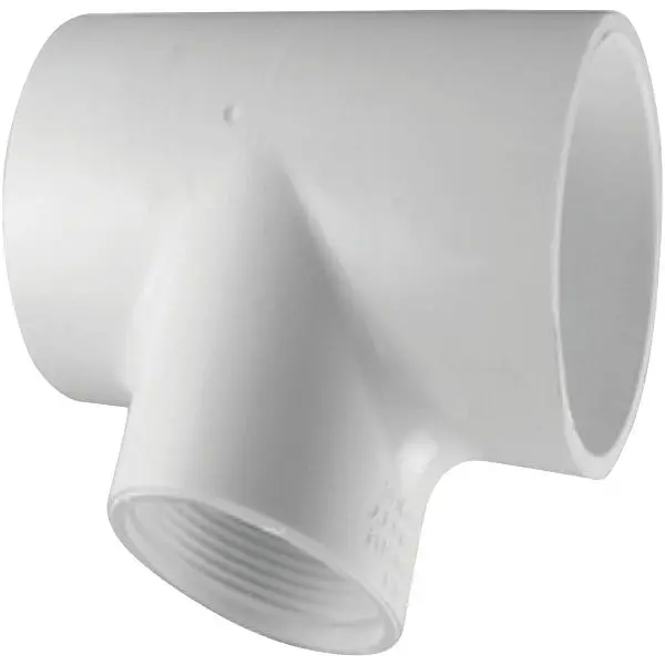 Charlotte Updated Pipe 2 Inch Solvent Weld x FIP Schedule 40 PVC Barred Tee, PVC 02401 1600HA Charlotte Pipe