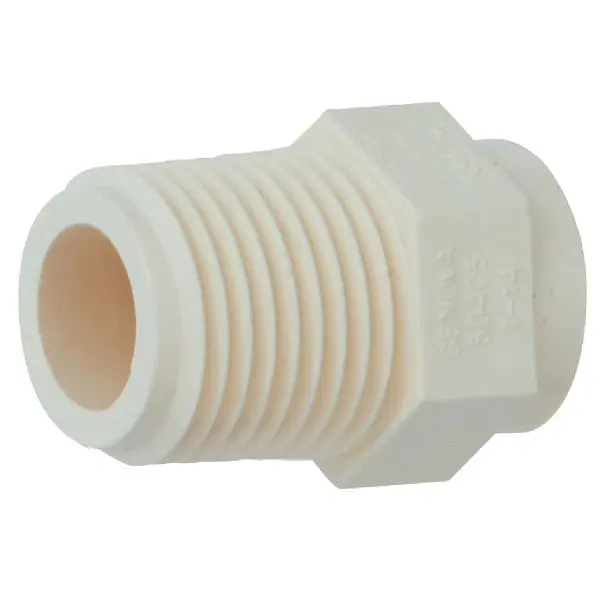 Charlotte User-Friendly Pipe 1/2 Inch Male Threaded to CPVC Modifyer, CTS 02109 0600HA Charlotte Pipe