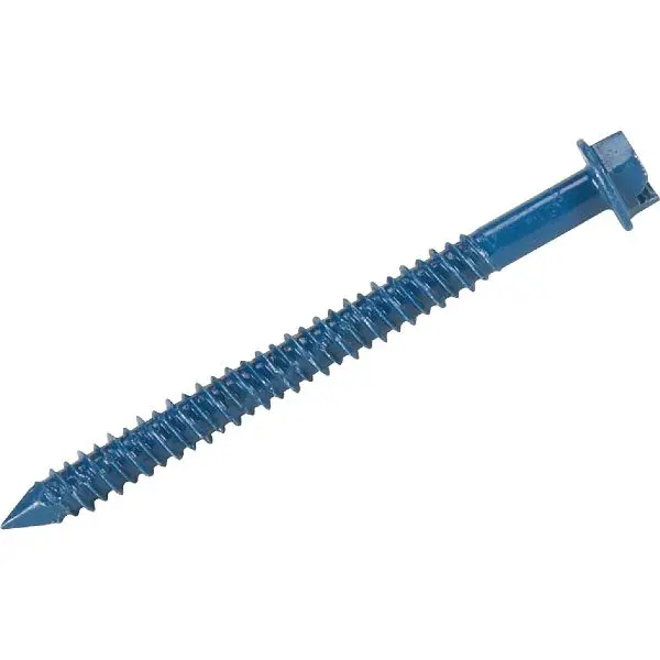 HILLMAN Classic 1/4 Inch x 2-3/4 Inch Hex Washer Tapper Concrete Threaded Fastener Anchor, 100 pieces, 375296