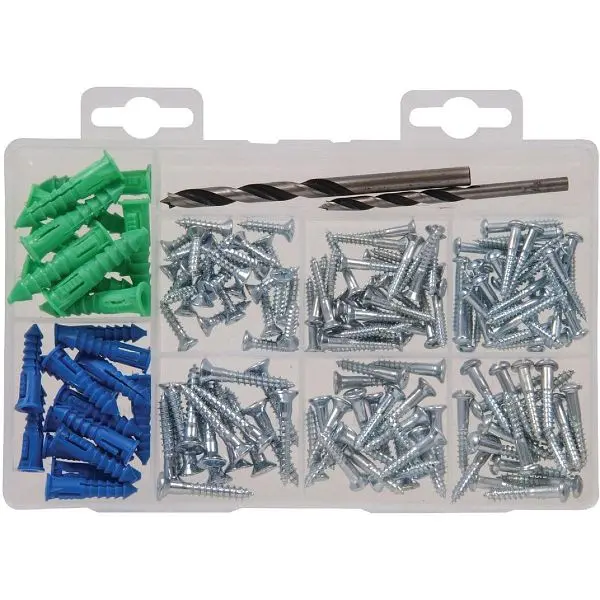 HILLMAN Dependable Fastener Center Screw Fastener and Fastener Assortment Kit, 168 pieces, 130250