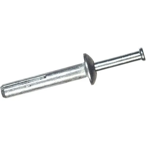 HILLMAN 1/4 Inch x 1-1/2 Inch Hammer Drive Concrete Anchor, 100 pieces, 372060