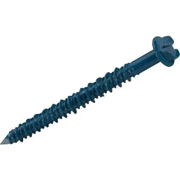 HILLMAN 1/4 Inch x 1-1/4 Inch Hex Washer Tapper Concrete Screw Anchor, 100 pieces, 375293