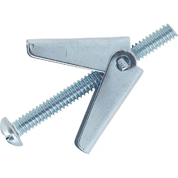 HILLMAN 1/8 Inch Round Head Medium Duty 3 Inch L Toggle Bolt Hollow Wall Anchor, 50 pieces, 370042